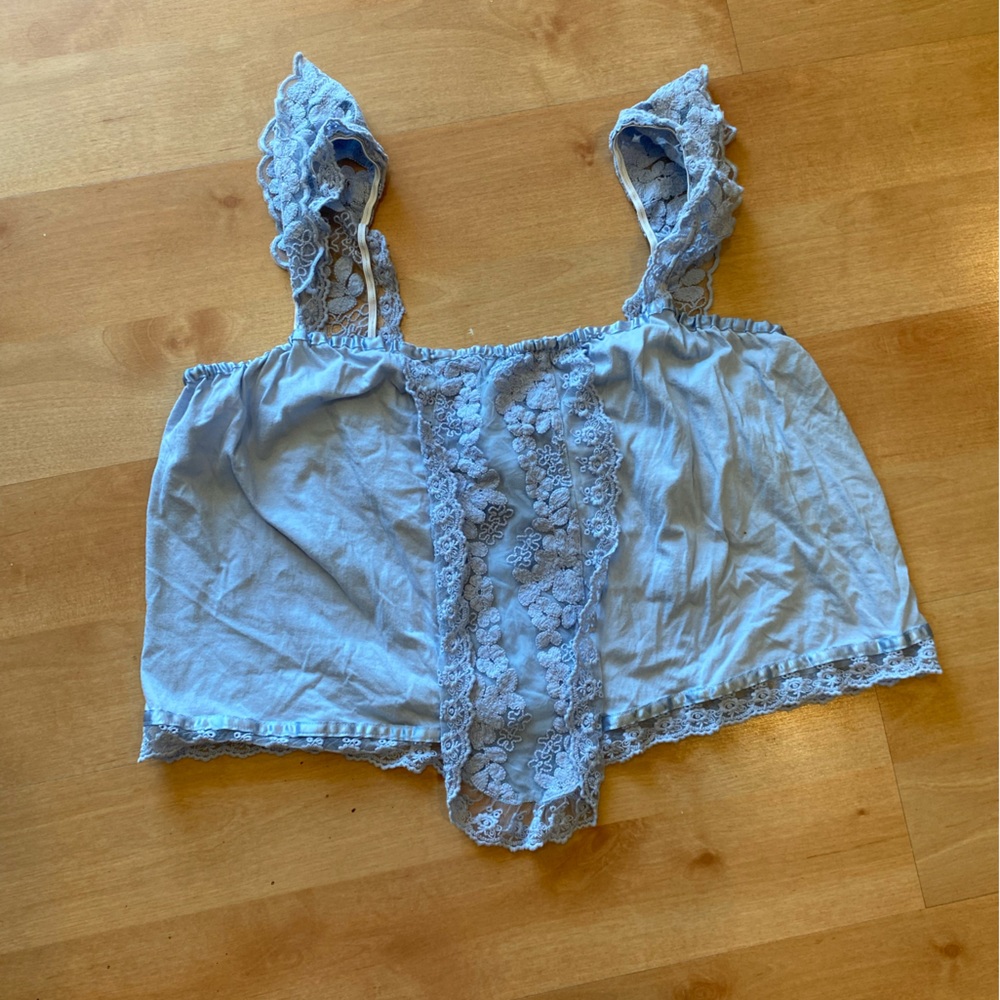 Light Blue Lace Bralette Tank